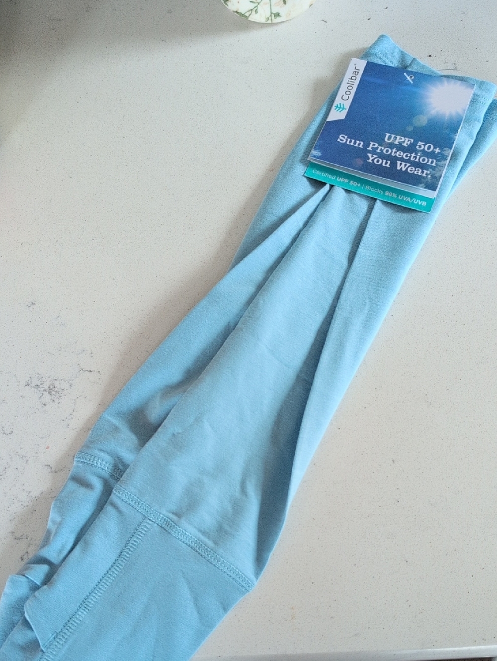 Coolibar Light Blue UPF 50+ Sun Sleeves XS